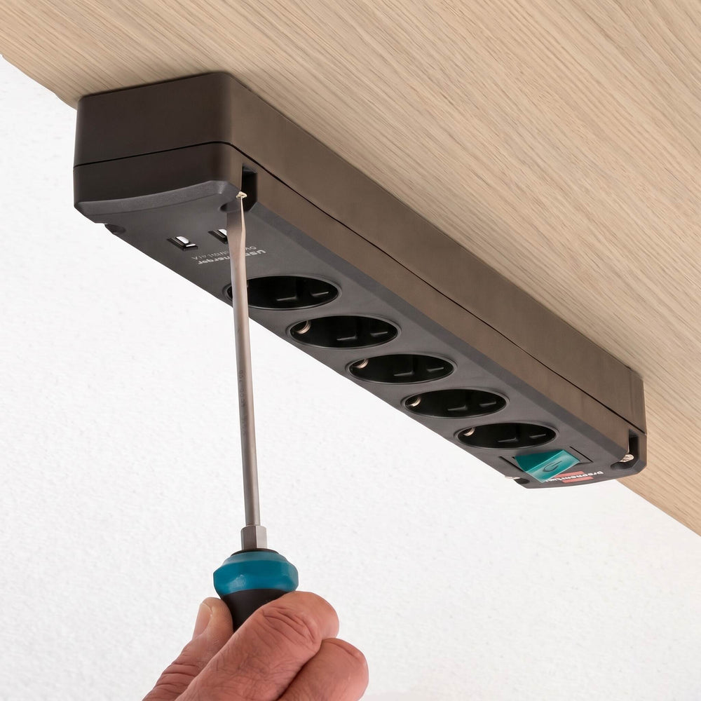 Under-desk power strip